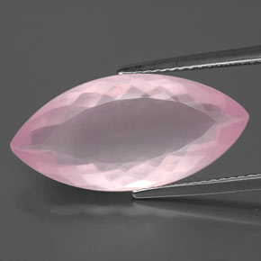 8,05 ctw natürlicher rosafarbener Rosenquarz, Marquise, Transparent