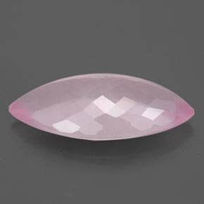 8,05 ctw natürlicher rosafarbener Rosenquarz, Marquise, Transparent