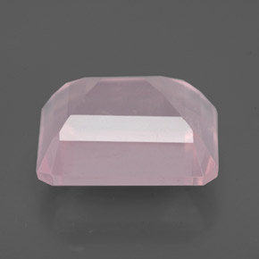 6,30 ctw natürlicher rosafarbener Rosenquarz, Smaragdschliff, Transparent