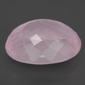 12,16 ctw natürlicher rosafarbener Rosenquarz, Oval Schliff, Transparent