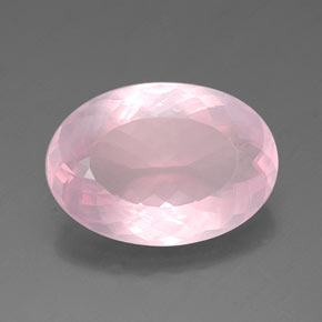 21,50 ctw natürlicher rosafarbener Rosenquarz, Oval Schliff, Transparent
