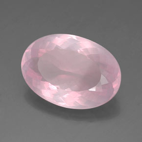 21,50 ctw natürlicher rosafarbener Rosenquarz, Oval Schliff, Transparent