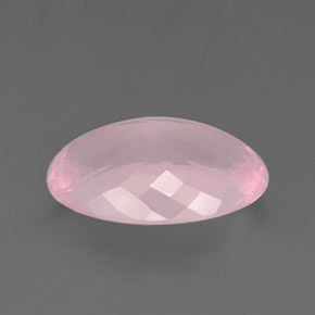 21,50 ctw natürlicher rosafarbener Rosenquarz, Oval Schliff, Transparent