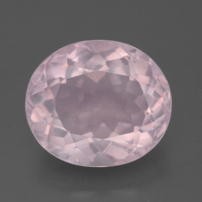 5,36 ctw natürlicher rosafarbener Rosenquarz, Oval Schliff, Transparent