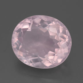 5,36 ctw natürlicher rosafarbener Rosenquarz, Oval Schliff, Transparent