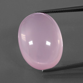 31,73 ctw natürlicher rosafarbener Rosenquarz, Oval Schliff, Transparent