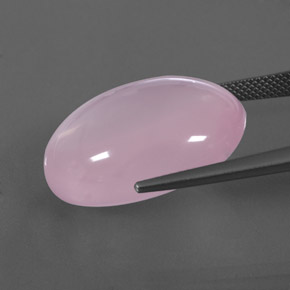 31,73 ctw natürlicher rosafarbener Rosenquarz, Oval Schliff, Transparent