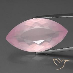 34.50ct Natürlicher Mittelrosa Rosa Rosenquarz, Marquise, Transparent