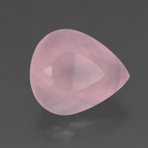 9,17 ctw natürlicher Pink Rosenquarz, Birnenform, Transparent