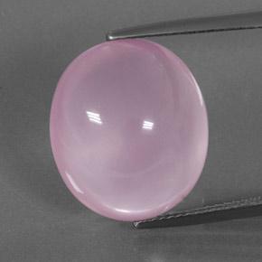 16,60 ctw natürlicher rosafarbener Rosenquarz, Oval Schliff, Transparent