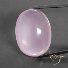 44.34ct Natürlicher Helles Kirschrosa Rosenquarz, Oval, Transparent