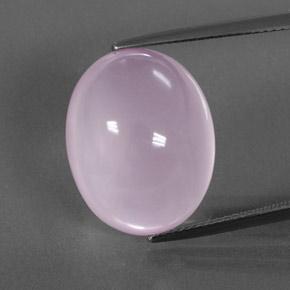 20,95 ctw natürlicher rosafarbener Rosenquarz, Oval Schliff, Transparent