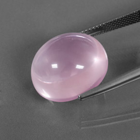 21,05 ctw natürlicher rosafarbener Rosenquarz, Oval Schliff, Transparent
