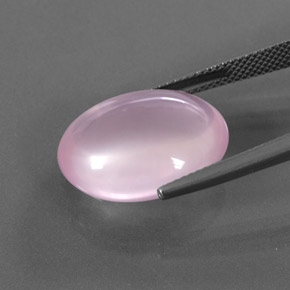 13,78 ctw natürlicher rosafarbener Rosenquarz, Oval Schliff, Transparent