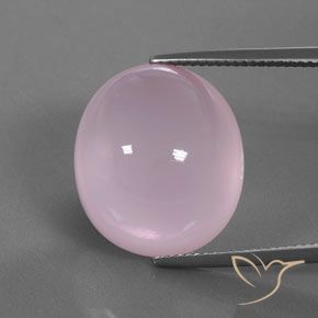 23,48 ctw natürlicher rosafarbener Rosenquarz, Oval Schliff, Transparent