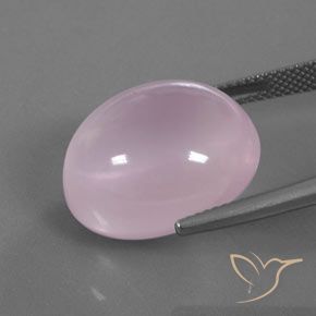 23,48 ctw natürlicher rosafarbener Rosenquarz, Oval Schliff, Transparent
