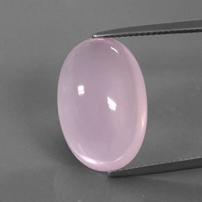 15,46 ctw natürlicher rosafarbener Rosenquarz, Oval Schliff, Transparent