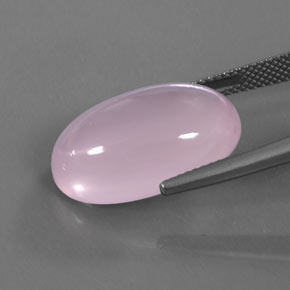 15,46 ctw natürlicher rosafarbener Rosenquarz, Oval Schliff, Transparent