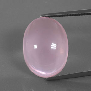 9,17 ctw natürlicher Kaugummi Rosa Rosenquarz, Oval Schliff, Transparent