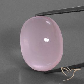 24.95ct Natürlicher hellrosa Rosenquarz, Oval, Transparent