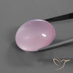 9,17 ctw natürlicher hellrosa Rosenquarz, Oval, Transparent / Lichtdurchlässig