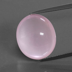 14,05 ctw natürlicher rosafarbener Rosenquarz, Oval Schliff, Transparent