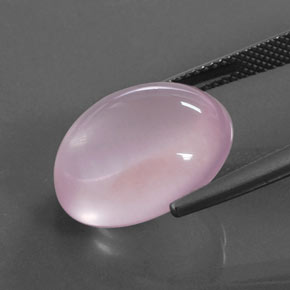 14,05 ctw natürlicher rosafarbener Rosenquarz, Oval Schliff, Transparent
