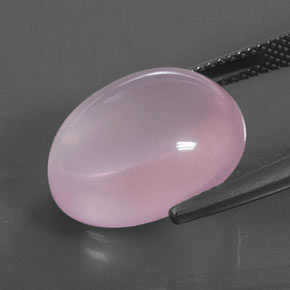 14,01 ctw natürlicher rosafarbener Rosenquarz, Oval Schliff, Transparent