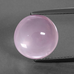 7,23 ctw natürlicher rosafarbener Rosenquarz, Rundschliff, Transparent