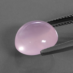 7,23 ctw natürlicher rosafarbener Rosenquarz, Rundschliff, Transparent
