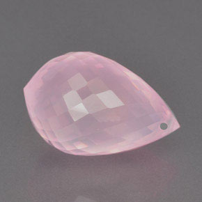 16,26 ctw natürlicher rosafarbener Rosenquarz, Briolette, Transparent