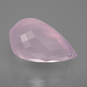 13,07 ctw natürlicher rosafarbener Rosenquarz, Briolette, Transparent