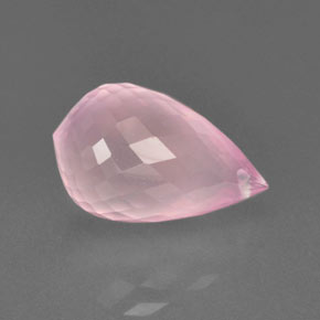 9,17 ctw natürlicher Mittelrosa Rosa Rosenquarz, Briolette, Transparent
