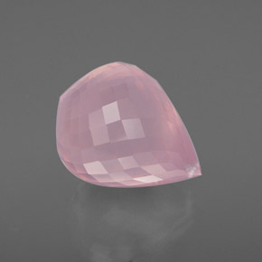 37,97 ctw natürlicher rosafarbener Rosenquarz, Briolette, Transparent