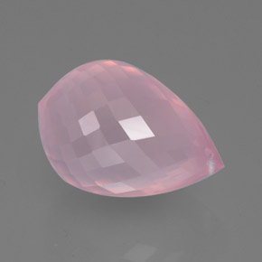 33,95 ctw natürlicher rosafarbener Rosenquarz, Briolette, Transparent
