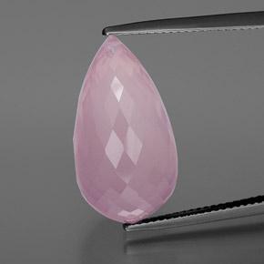 18,89 ctw natürlicher rosafarbener Rosenquarz, Briolette, Transparent