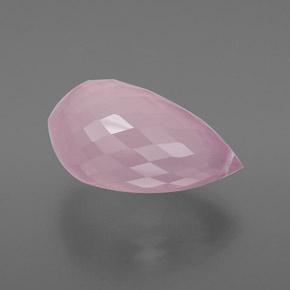 18,89 ctw natürlicher rosafarbener Rosenquarz, Briolette, Transparent