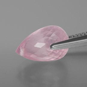 9,17 ctw natürlicher Mittelrosa Rosa Rosenquarz, Briolette, Transparent