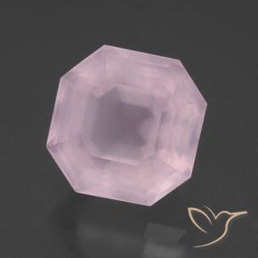 9,17 ctw natürlicher hellrosa Rosenquarz, Oktagonschliff, Transparent