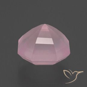 4,37 ctw natürlicher rosafarbener Rosenquarz, Smaragdschliff, Transparent