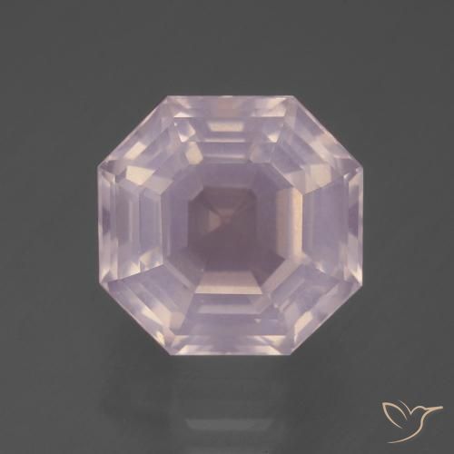7.88ct Natürlicher hellrosa Rosenquarz, Smaragdschliff, Transparent