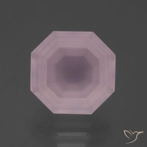 7.34ct Natürlicher hellrosa Rosenquarz, Smaragdschliff, Transparent