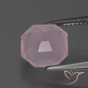 9,17 ctw natürlicher Mittelrosa Rosenquarz, Oktagonschliff, Transparent