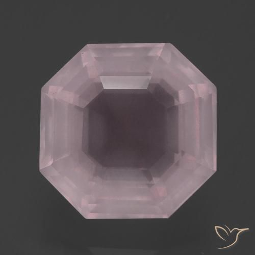 5.34ct Natürlicher hellrosa Rosenquarz, Smaragdschliff, Transparent