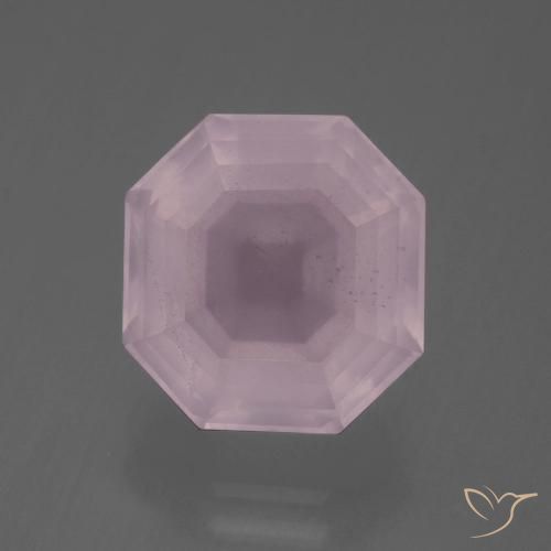 6.34ct Natürlicher Kaugummi Rosa Rosenquarz, Smaragdschliff, Transparent