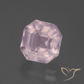 9,17 ctw natürlicher hellrosa Rosenquarz, Oktagonschliff, Transparent