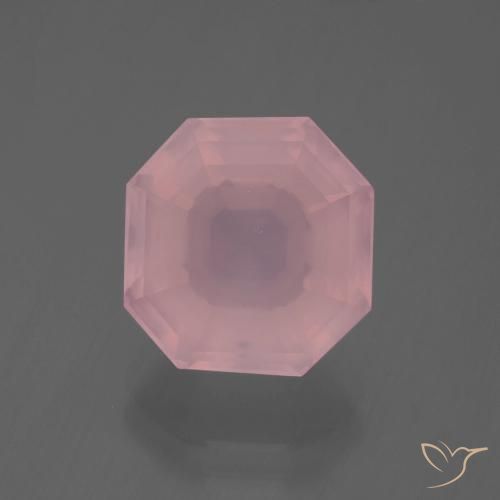 6.23ct Natürlicher Lebhaftes Rosa Rosenquarz, Smaragdschliff, Transparent