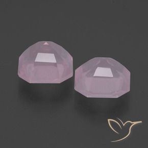 6.00 ct natürliche hellrosa Rosenquarz-Edelsteine, Oktagonschliff, Transparent