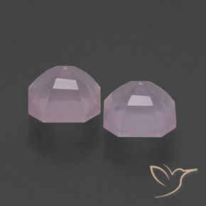 3.87 ct natürliche Kaugummi Rosa Rosenquarz-Edelsteine, Oktagonschliff, Transparent