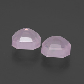 3,07 ct natürliche rosafarbener Rosenquarz-Edelsteine, Smaragdschliff, Transparent